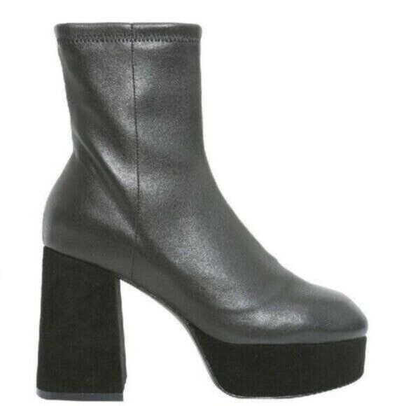 NEW Opening Ceremony Carmen Black Pull-on Ankle Boots Sz 37